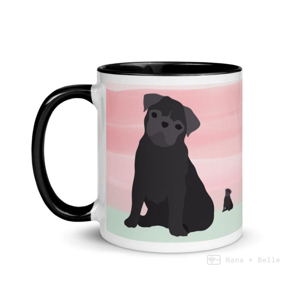 Pug Mug With Color Inside Mugs