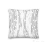 Load image into Gallery viewer, Vertical Grey Line Pattern Love Square Cushion Cushions
