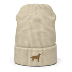 Load image into Gallery viewer, Chocolate Labrador embroidered waffle beanie
