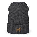 Load image into Gallery viewer, Chocolate Labrador embroidered waffle beanie
