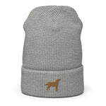 Load image into Gallery viewer, Chocolate Labrador embroidered waffle beanie
