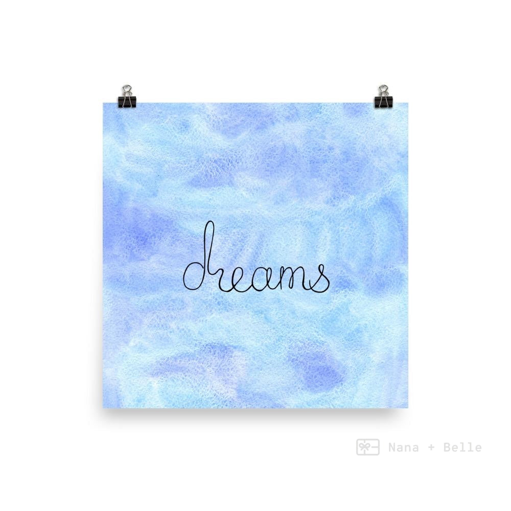 Watercolour Dreams Art Print / Purple Watercolour Dreams Art poster - Nana + Belle