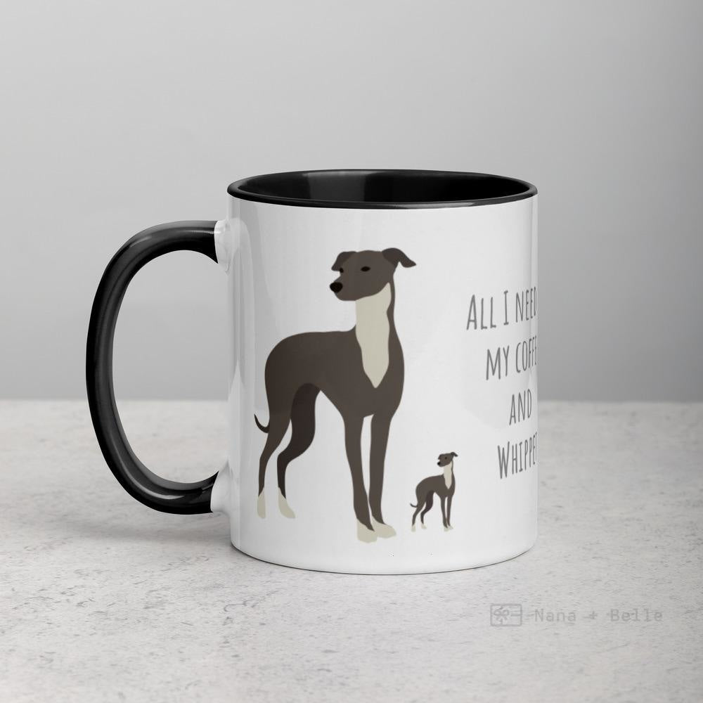 Whippet Mug With Color Inside Black