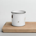 Load image into Gallery viewer, White &amp; Chocolate Papillon Dog Enamel Mug Mugs
