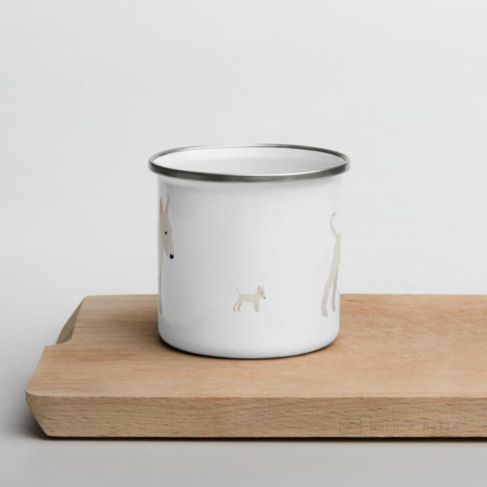 White English Bull Terrier Enamel Mug / Cup Mug