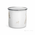 Load image into Gallery viewer, White English Bull Terrier Enamel Mug / Cup Mug
