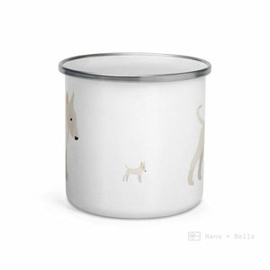 White English Bull Terrier Enamel Mug / Cup Mug