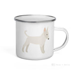 Load image into Gallery viewer, White English Bull Terrier Enamel Mug / Cup Mug
