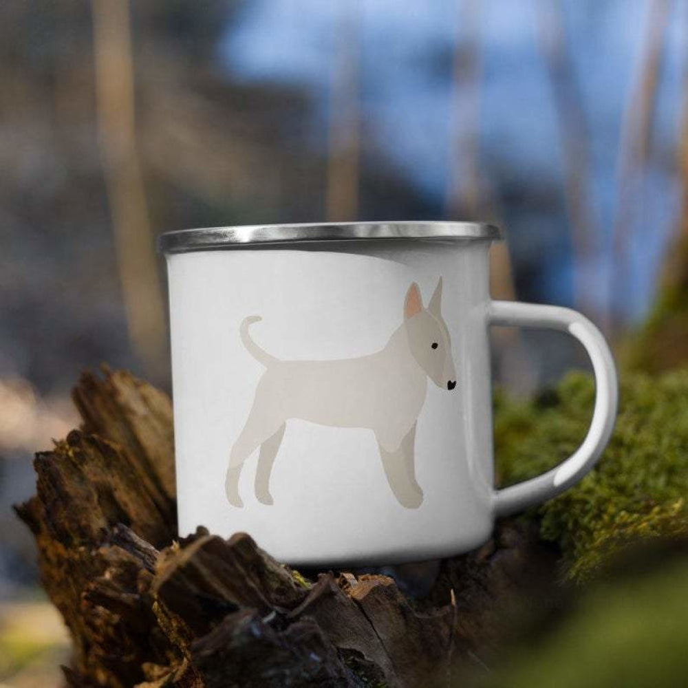 White English Bull Terrier Enamel Mug / Cup Mug