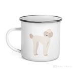 Load image into Gallery viewer, White Poodle Dog Enamel Mug / Cup Mugs
