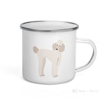 Load image into Gallery viewer, White Poodle Dog Enamel Mug / Cup Mugs
