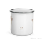 Load image into Gallery viewer, White Poodle Dog Enamel Mug / Cup Mugs
