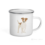 Load image into Gallery viewer, White And Tan Jack Russell Terrier Dog Enamel Mug / Cup Mugs
