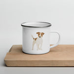 Load image into Gallery viewer, White And Tan Jack Russell Terrier Dog Enamel Mug / Cup Mugs
