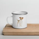 Load image into Gallery viewer, White And Tan Jack Russell Terrier Dog Enamel Mug / Cup Mugs
