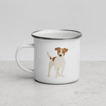 Load image into Gallery viewer, White And Tan Jack Russell Terrier Dog Enamel Mug / Cup Mugs
