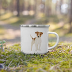 Load image into Gallery viewer, White And Tan Jack Russell Terrier Dog Enamel Mug / Cup Mugs
