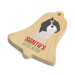 Load image into Gallery viewer, Shih tzu Santa&#39;s little helper Wooden Christmas bell ornaments
