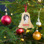 Load image into Gallery viewer, Shih tzu Santa&#39;s little helper Wooden Christmas bell ornaments
