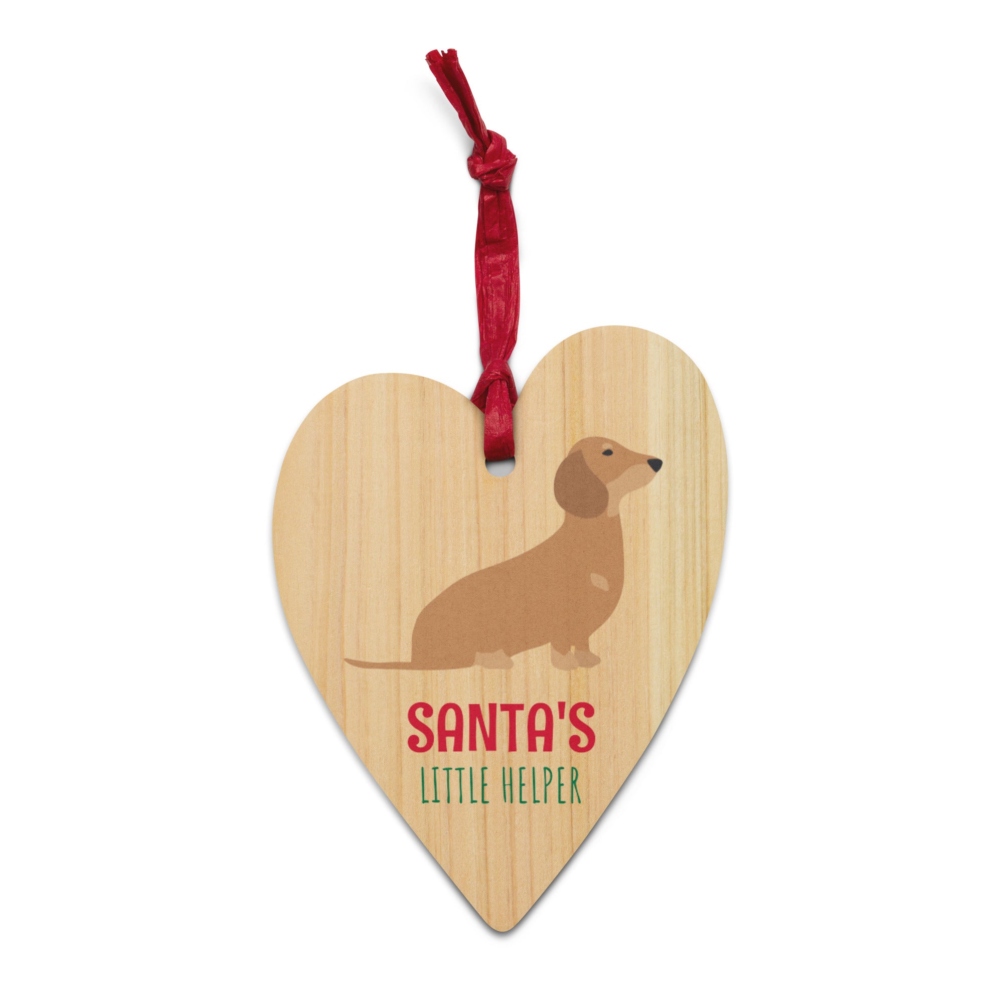 Sausage dog Christmas Wooden ornaments