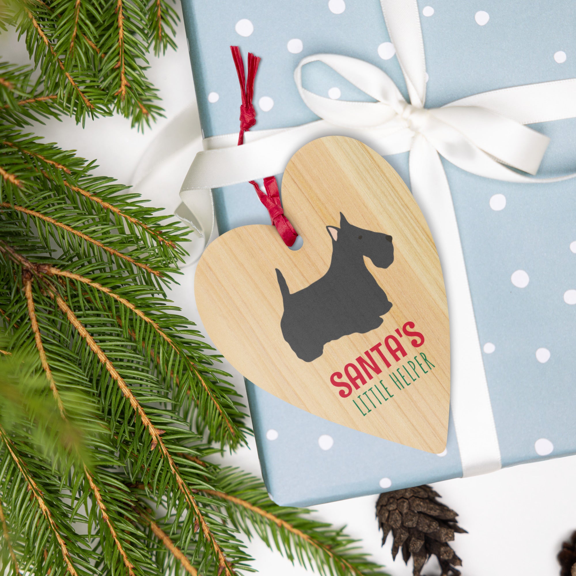 Scottish Terrier Christmas Wooden ornaments