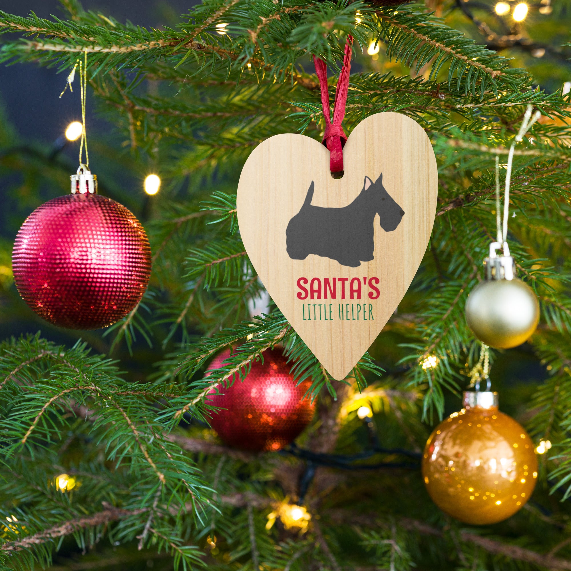 Scottish Terrier Christmas Wooden ornaments