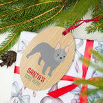 Load image into Gallery viewer, French bulldog Christmas Wooden ornaments
