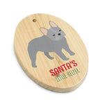 Load image into Gallery viewer, French bulldog Christmas Wooden ornaments
