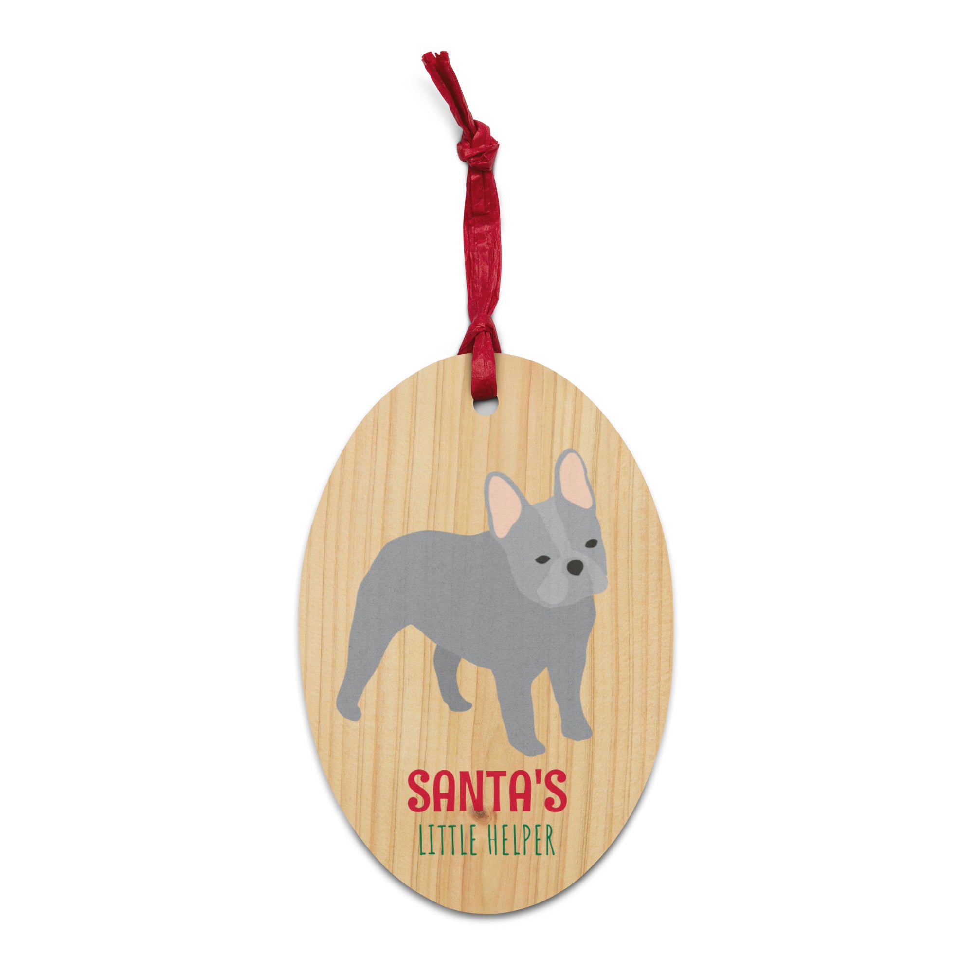 French bulldog Christmas Wooden ornaments