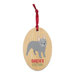 Load image into Gallery viewer, French bulldog Christmas Wooden ornaments
