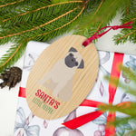 Load image into Gallery viewer, Pug Christmas Wooden ornaments
