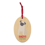 Load image into Gallery viewer, Pug Christmas Wooden ornaments
