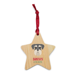 Miniature Schnauzer Christmas Wooden ornaments